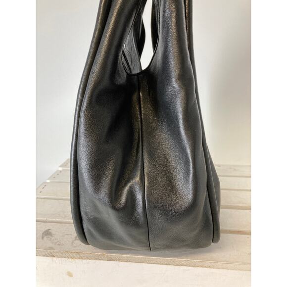 BRIGHTON LOCK HEART ISSIE BLACK LEATHER HOBO RARE FIND - Picture 6 of 16